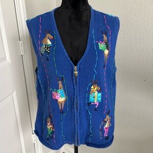 Merry‎ & Bright Christmas Holiday Sweater Vest XL